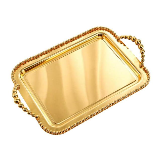 Arte Sirviendo la bandeja de la bandeja decorativa de la bandeja de la bandeja bandeja versátil bandeja de tocador bandeja de comida para la Oro
