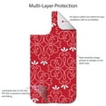 thumbnail image 4 of DistinctInk Custom SKIN / DECAL compatible with OtterBox Defender for iPhone 11 Pro (5.8" Screen) - Dark Red White Floral, 4 of 5