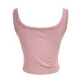 thumbnail image 3 of Ruyang Tank Tops For Women Womens Solid Crop Top U Neck Sleeveless Ribbed Cropped Tank Tops Banded Tops for Women, 3 of 4