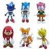 ZIYIXIN 6pcs Set Sonic Hedgehog Amy Tails Mephiles Knuckles 6cm/2.4in PVC Figure