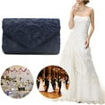 thumbnail image 3 of Gealach Women's Elegant Evening Clutch, Lace Handbag, Formal Purse, 22*5*13cm, Dark Blue, 3 of 8