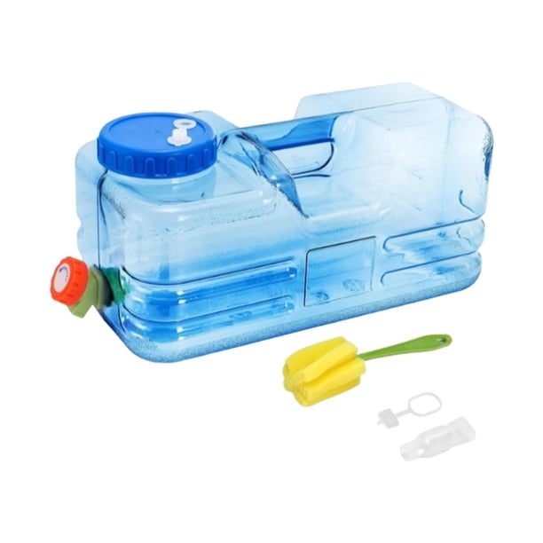 Contenedor de agua para acampar, jarra de almacenamiento, dispensador de bebidas, tanque de agua grande de 2.6 galones con grifo para barbacoa,