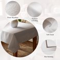 thumbnail image 5 of Brown White Ombre Table Cloth Waterproof Tablecloths, Modern Gradient Abstract Art Tablecloth Dining Table Cover for Kitchen Party Tabletop Outdoor, Rectangle Tablecloth 52x70 Inch, 5 of 9