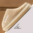 thumbnail image 4 of Pmoiste Women House Slippers Memory Foam Comfy Stripes Light EVA Couple Shoes Casual Winter Soft Warm Bedroom Slippers, 4 of 5