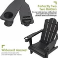 thumbnail image 3 of Tappio Folding HDPE Adirondack Chair Set of 2, Patio Seat All Weather Outdoor Patio Chair with Cup Holder and Multifunctional Holder for Lawn Yard Fire Pit, Black, 3 of 7