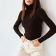 thumbnail image 5 of ZHAOCHENG Suéter de mujer, suave, ajustado, ligero, de manga larga, cuello alto, camiseta interior, sexy, de punto, cálido, de moda, suéter y camiseta interior, 5 of 5
