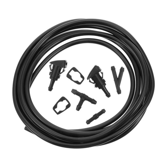 MLINS Windscreen Washer Hose Repair Kit with 3M Hose and 3 Plastic Connectors for Car Sprayer Black