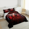 thumbnail image 3 of jejeloiu Kids Gamepad Controller Bedding Comforter Set,Teen Video Game Twin Comforter Sets,Red Gamepad Bedding Set For Boys Girls,Super Cozy Bedroom Decoration Reversible,2pcs, 3 of 8