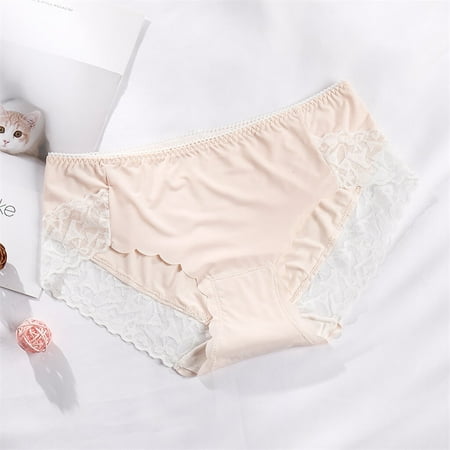 

Ykohkofe Women s Underwear Mid Waist Briefs Breathable Soft Ladies Stretch Panties