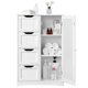 thumbnail image 1 of Wooden Bathroom Floor Cabinet Freestanding Storage Organizer White Storage Cabinet  Bathroom Furniture My Lux Decor Round, 1 of 6