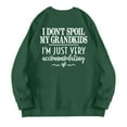thumbnail image 5 of zaveiop Crewneck Sweatshirts Women Grandma Funny Tops I Don't Spoil My Grandkids Letter Print Pullovers (Green, XXL), 5 of 5