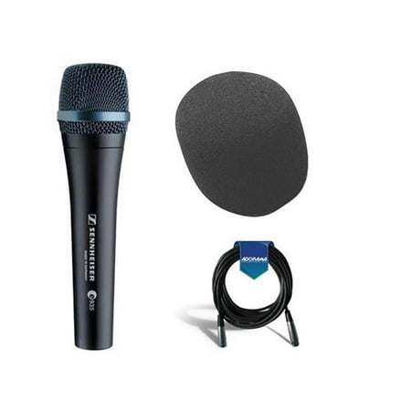 - Sennheiser e 935 Wired Pro Cardioid Dynamic Handheld Vocal Microphone with Clip - Bundle With 20' Heavy Duty 7mm Rubber XLR Microphone Cable, On-Stage