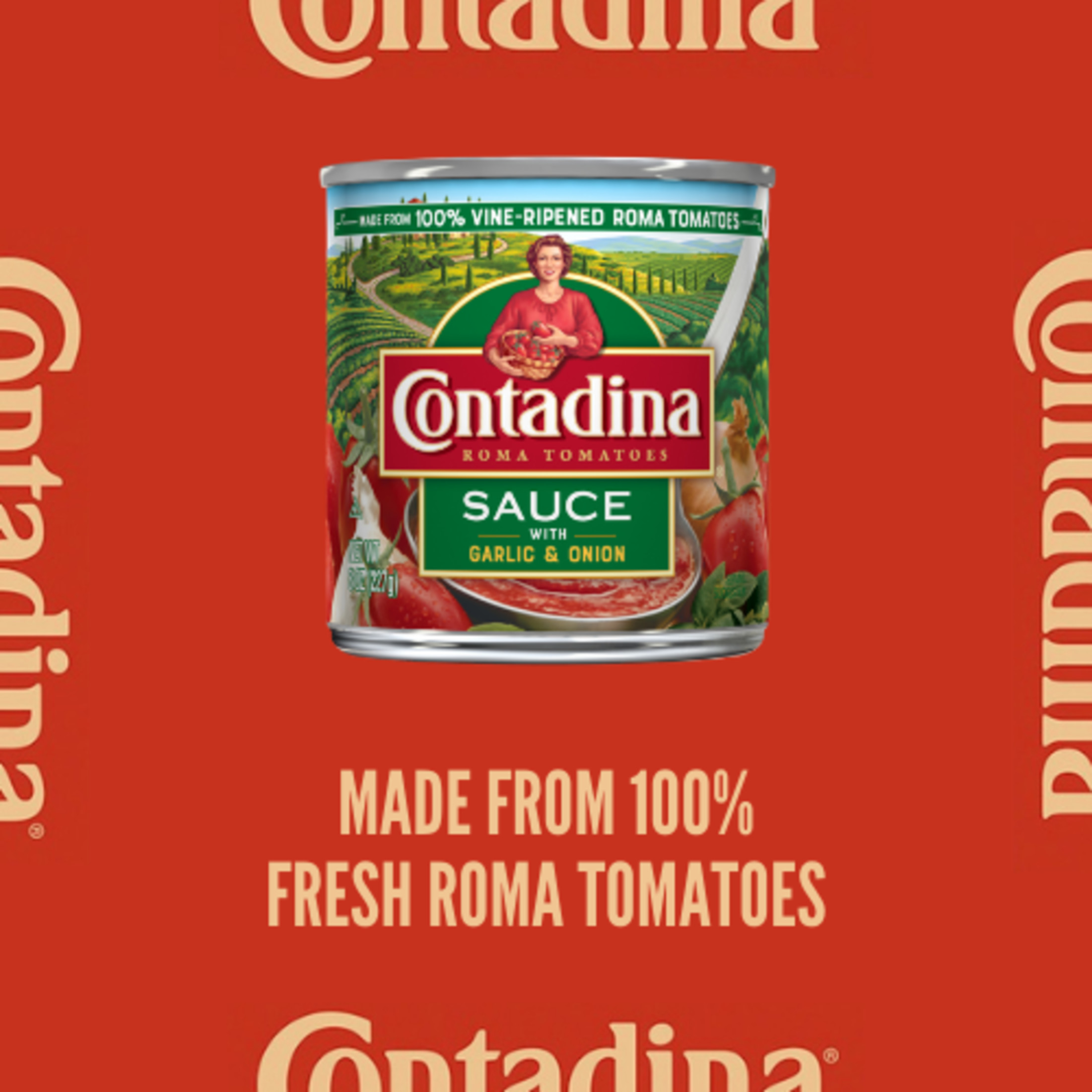Contadina Tomato Sauce with Garlic & Onion, 8 oz Can