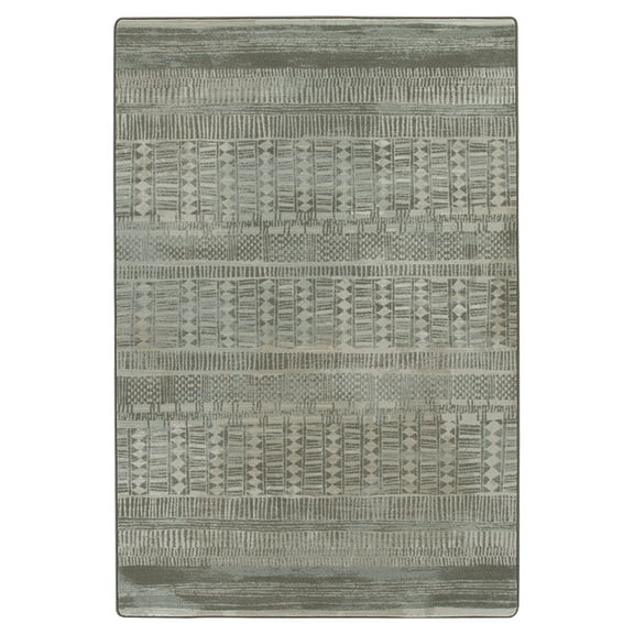 Milliken Drayton Area Rug 4000174103 Fulani Graystone Diamonds Banded 3' 10" x 5' 4" Rectangle