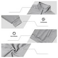 thumbnail image 7 of Mens Quarter Zip Pullover Casual Waffle Sweaters Long Sleeve Standing Collar Top with Pocket, 7 of 7