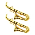 thumbnail image 2 of Mini Modèles d'Instruments de Musique Dorés 2Ensemble 1.8x0.8x0.4in Plastique, 2 of 7