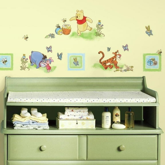 RoomMates Winnie the Pooh Peel and Stick Wall Decal 10" x 18" RMK1630SCS