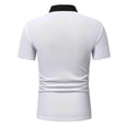 thumbnail image 2 of adviicd Men Tops Fashion White Polo Shirts For Men Men's Moisture Wicking Side Blocked Micropique Polos- Regular Black XL, 2 of 3