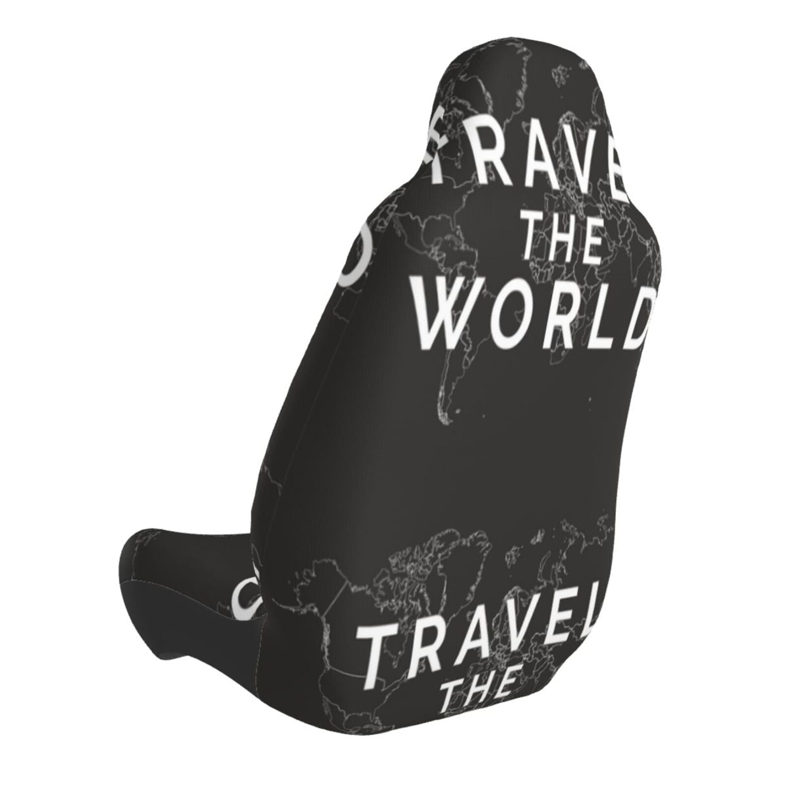 Naloa Travel The World1 Car Seat Covers Universal Front Seat Coves for Car Accessories ,Padded Car Covers for Automotive, SUV, Truck, and Van