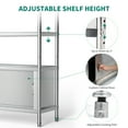 thumbnail image 7 of Dextrus Stainless Steel Shelves, 48"*18"*60" 4 Tier Storage Shelf with Cabinet, Heavy Duty Shelving for Kitchen Garage Office Restaurant Warehouse, 7 of 7
