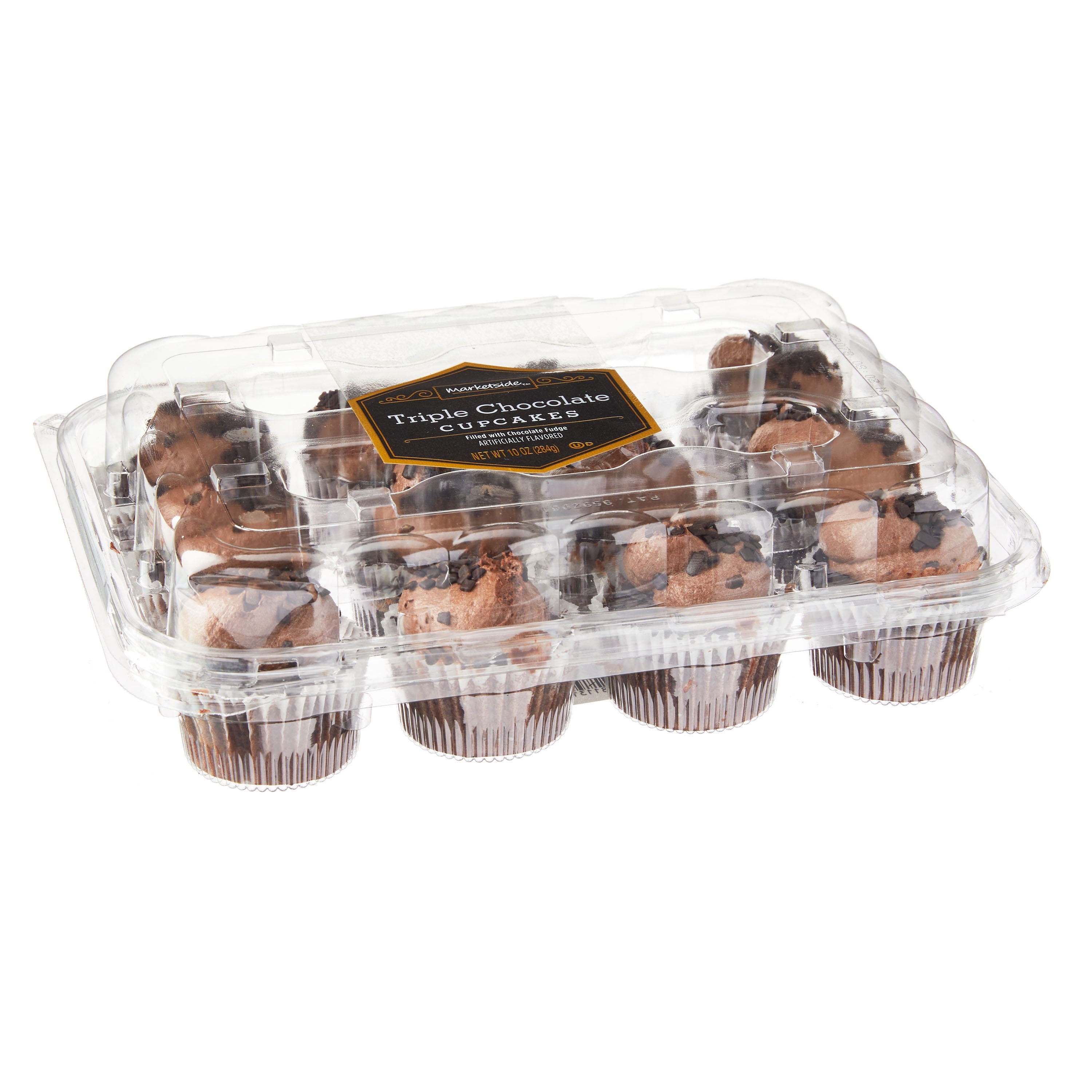 Marketside Triple Chocolate Mini Cupcakes, 10 oz, 12 Count 