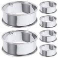 thumbnail image 1 of 6Pack Silver Muffin Rings for Baking Accessories Round Nonstick Surface, 1 of 8