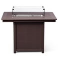 thumbnail image 5 of WestinTrends Helios 46" Modern Outdoor Patio Gas Propane Rectangular Fire Pit Table, Dark Brown, 5 of 14