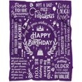 thumbnail image 1 of LHSHID 100th Birthday Gifts for Women 100th Birthday Blanket 100 Year Old Birthday Gifts for Granma Mom Wife Sister Birthday Gifts for Women Happy 100th Birthday Party Decorations 50x60in, 1 of 6