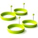 thumbnail image 1 of Molde de silicona para huevos fritos, anillos para huevos de panqueques, molde antiadherente para panqueques, verde, juego de 4 Rojo Verde Cocina, Decoración y Otros, 1 of 4