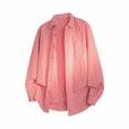thumbnail image 1 of Blusa y camisa de manga larga con cuello vuelto para hombre, color liso, con botones y cuello vuelto, cárdigan de manga larga, blusa de poliéster para hombre, 1 of 4