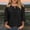 Black, variant on Lace Blouses for Women Casual Fall 3/4 Sleeve Women's Top Plain Tie Neck Pleated Loose Tops