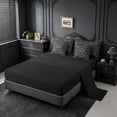 thumbnail image 3 of meiyoeat Gothic Skull Moth 7pcs Queen Bedding,Rustic Damask Floral Bedding Comforter Set Queen For Men Women, Black Gray,Black Reversible, 3 of 7
