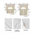 thumbnail image 6 of Cream Farmhouse Kitchen Curtains Sets 24 Inch Length with Valance, Vintage Country Monochrome Textured Swag Valances and Tiers Curtain Set Drapes Swag Curtains for Living Room, Bathroom, Bedroom, 6 of 6