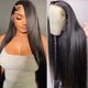 thumbnail image 1 of Queen Story Peluca frontal de encaje HD de 24 pulgadas, peluca frontal de encaje 13x4, peluca de cabello humano liso, densidad 180%, cabello humano virgen brasileño 9A, peluca frontal de encaje para m, 1 of 5