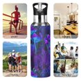 thumbnail image 7 of Yayeee 20oz Insulated Water Bottle Double Wall Stainless Steel with Flip Straw Lid, Night Mushrooms Pattern, 7 of 7