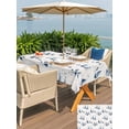 thumbnail image 5 of Outdoor Tablecloth with Umbrella Hole for Patio/Picnic/Party/Camping, Blue Coastal Nautical Waterproof Table Cloth Rectangle Table Cover Washable, Summer Watercolor Modern Ocean Sea (52"x 70"), 5 of 8