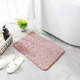 thumbnail image 5 of Bailu Memory Foam Bath Mat Pebble Bathroom Rug Super Absorbent Machine Washable Bathroom Rug (24x36, Pink), 5 of 7