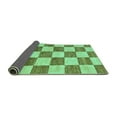 thumbnail image 2 of Ahgly Company Indoor Square Checkered Turquoise Blue Modern Area Rugs, 5' Square, 2 of 4