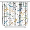 thumbnail image 1 of SUNENAT Watercolor Dragonfly Waterproof Polyester Bathroom Shower Curtain Bathations 72(Wide) x 72(Height) Inches, 1 of 3