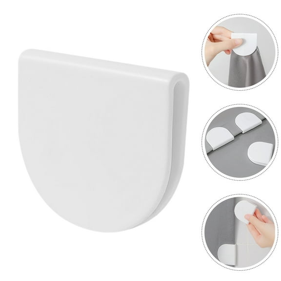 Raindrops 4pcs Adhesive Shower Curtain Clips Splash Guard Clamp Wall-mounted Shower Curtain Buckles