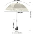 thumbnail image 2 of Eoozwa Adjustable Stroller Umbrella with Clamp Foldable Sun Shade Parasol For Baby Trolley Beach Chair Wheelchair Travel Lightweight Steel Frame, 2 of 6