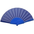 thumbnail image 3 of Retro Chinese Portable Plastic Elegant Folding Fan Cloth Hand Fan Silk Fan Handheld Fabric Hand Fan ROSE RED, 3 of 8