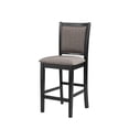 thumbnail image 3 of Benjara Jeremy 42" 5 PC Round Counter Table Set with Fabric Seat- Brown & Black, 3 of 5