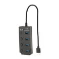 thumbnail image 1 of Concentrador USB 3.0 de 4 puertos USB 3.0 con transmisión estable de hasta 5 Gbps, plug and play, divisor USB que ahorra tiempo para Win OS X, 1 of 12