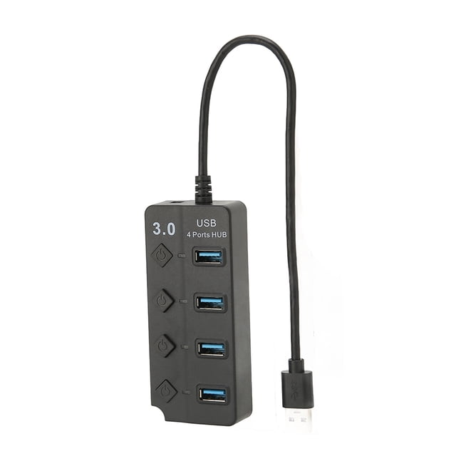 Concentrador USB 3.0 de 4 puertos USB 3.0 con transmisión estable de hasta 5 Gbps, plug and play, divisor USB que ahorra tiempo para Win OS X