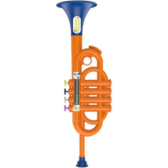 Trumpets - Kids Musical Instruments Toy Trumpet – Simulated Sound Brass Horn, Early Education Music Toy | Mini Trumpet for Toddler, Fun Blowing Instrument for Children Performance Party Gift Set