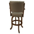 thumbnail image 2 of Tobias Designs Casa 26" Swivel Wood Counter Stool in Taupe Brown Fabric - Brown, 2 of 2
