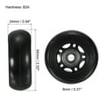 thumbnail image 2 of Uxcell 2.5" OD Inline Skate Wheels with Bearings 82A Skate Replacement, Black 4 Pack, 2 of 5