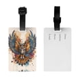 thumbnail image 2 of Luggage Tags for Suitcases, Colorful Owl Tattoo Art Leather Bag Luggage Tags ID Label Tags Privacy Protection Travel Bag Labels, 2 of 6