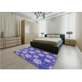 thumbnail image 5 of Ahgly Company Machine Washable Indoor Square Transitional Purple Mimosa Purple Area Rugs, 8' Square, 5 of 7